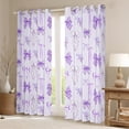 thumbnail image 2 of Manfei Dreamy Plum Bowknot Black Out Curtains for Girls, Fairy Tale Princess Curtains Pack of 2 (42x63 Each), Kawaii Cute Cartoon Bedroom Curtains, Window Curtains Bedroom Decor, 2 of 6