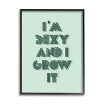 Stupell Industries I'm Sexy And I Grow It Gardening Plant Humor Framed Wall Art, 11 x 14, Design by Lil' Rue