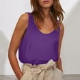 thumbnail image 2 of Weikingp Wide Strap Tank Tops For Women Women Blouses Camisole With Built In Bra For Women Womens Tops Casual Loose Tank Purple 2XL, 2 of 6