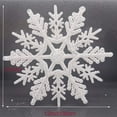 thumbnail image 2 of Lojalitet - Juego de 5 copos de nieve grandes con purpurina blanca, 12" de diámetro, adornos colgantes decorativos navideños, decoración para ventanas, decoraciones invernales para exteriores$Copos, 2 of 6