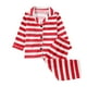 thumbnail image 1 of Odeerbi 1-8 Años Niños Niñas Pijama de Satén Con Solapa Dentada Camisa de Manga Larga Conjunto de Pantalones Suave Estampado Degradado Pijama de Dos Piezas, 1 of 9