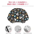 thumbnail image 3 of KLL Paw Animal Pattern Shower Cap & Bath Cap for Women,Reversible Oversized Waterproof Shower Caps for all Hair Lengths,Elastic Reusable Bathing Hair Cap, 3 of 6