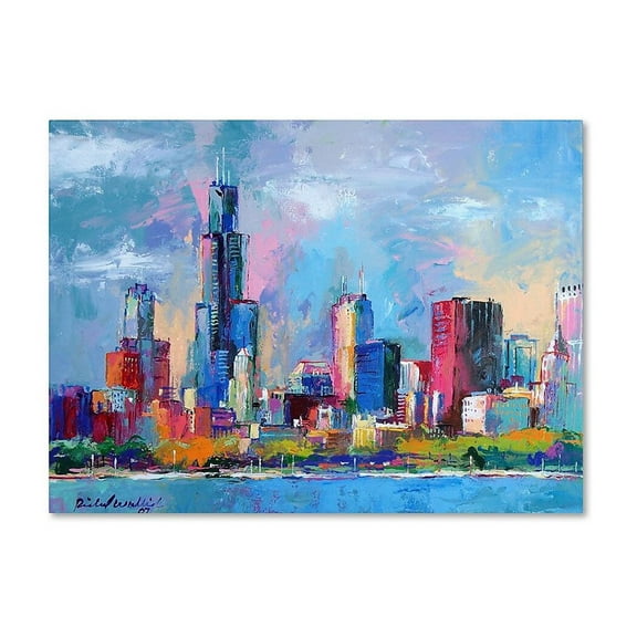Trademark Fine Art Richard Wallich Chicago 5 Canvas Wall Art - 24x32