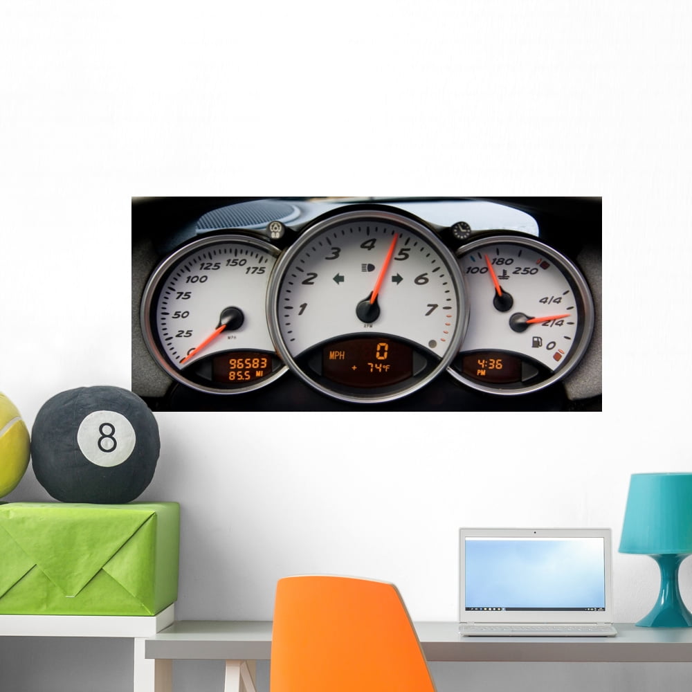 Sportscar Instrument Panel Wall Mural Decal by Wallmonkeys Vinyl Peel ...