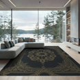 thumbnail image 2 of ODIKA 8'x10' Washable Area Rug Design With Gothic Star Border And Serpent Coils Snake Vintage Celestial for Dining Room, Large Office, Lounge, Non-Slip Chair-Friendly Mat, 2 of 7