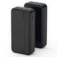 thumbnail image 2 of Teqhome 20000mAh Fast Charging Power Bank Dual USB Ports 1 Type-C Ports PD22.5W Fast Charger Portable Compact External Battery Pack with Type-C USB Cable Black, 2 of 12