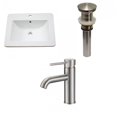 thumbnail image 1 of American Imaginations 21-in. W 1 Hole Ceramic Top Set In White Color - Drain Incl. AI-33076, 1 of 1