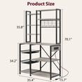 thumbnail image 3 of Faitaliicy 7-Tier Kitchen Bakers Rack With Power Outlet Microwave Oven Stand Industrial Coffee Bar Station With 2 Wire Drawer Kitchen Open Storage Shelf Rack For Spice Pots, 3 of 7