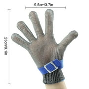 ThreeH Protective Gloves for Cutting Chopping Slicing Meat Processing Stainless Steel Cut Resistant Gloves GL09 L(One piece)