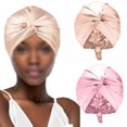 thumbnail image 5 of yeacher Adjustable Satin Sleep Bonnet for Women - Double-Layer Hair Protection Cap for All Hair Types, Year-Round Use, Dark Green, 5 of 5