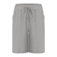 thumbnail image 6 of vigerkar Wide Leg Linen Shorts for Women Elastic Drawstring High Waisted Bermuda Shorts Casual Loose Summer Soft Lounge Short Grey, XXL, 6 of 6