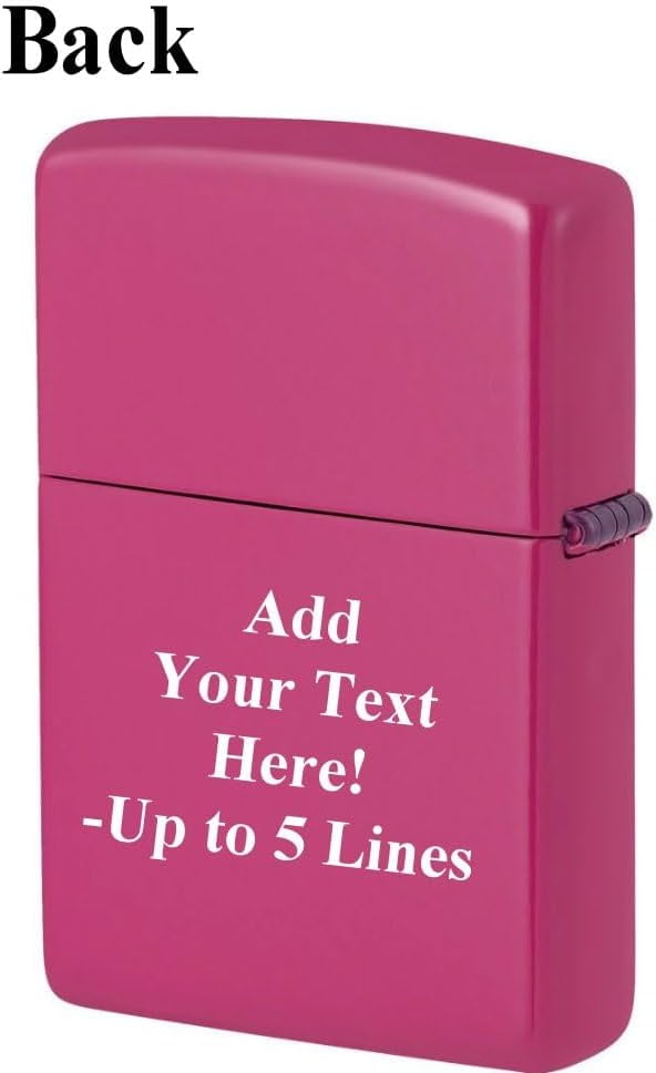 Zippo Lighter - Personalized Message Engraved on Backside Leaf Smoke 48928