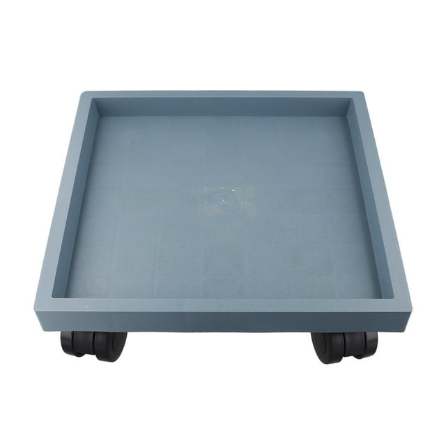 1 Pce Support de Fond de Pot de Fleurs Carré Plateau de Roue Mobile Pot de Fleurs pour Intérieur Extérieur 32.5cm