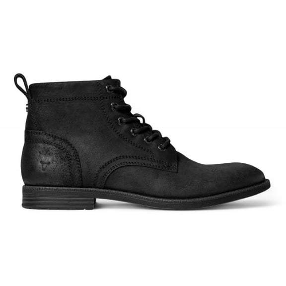 Windsorsmith Mens Black Leather Casual Chukka Ankle Desert Boots - Sebastien