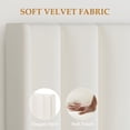 thumbnail image 2 of Full Size Bed Frame, Bed Frame Upholstered Platform Bed with Velvet Headboard, Wing Edge Design, 2 Storage Drawers, No Box Spring Needed, White, 2 of 8