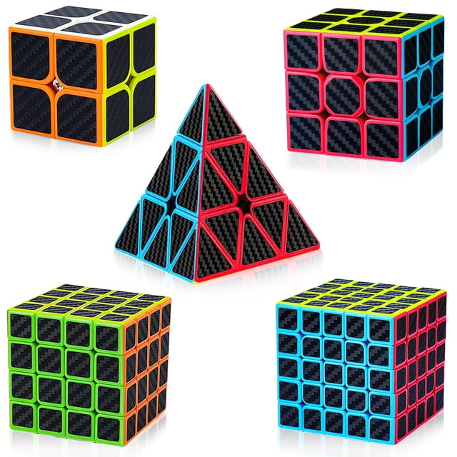 Set Speed Cube AuntyFey, paquete de 5 unidades, 2 x 2, 3 x 3, 4 x 4, 5 x 5, Pyraminx