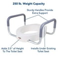 Carex Raised Toilet Seat With Handles For Standard Elongated Toilets