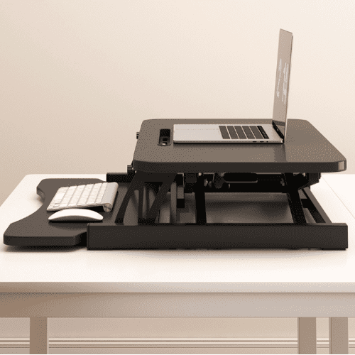 Jopath 32" Desk Converter,Height Adjustable Standing Desk Converter for Home Office,Dual Monitor and Laptop Workstation with Wide Keyboard Tray,Black