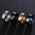 thumbnail image 4 of SmartBy Wide Anti-rust Men Ring Stainless Steel Simple Exquisite Engagement Ring Fashion Jewelry, 4 of 8