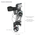 thumbnail image 3 of Andador con ruedas HealthSmart Walker con asiento y respaldo, altura de manija ajustable, compatible con FSA HSA, bolsa de almacenamiento extraíble y un marco liviano y duradero que se pliega y soport, 3 of 5