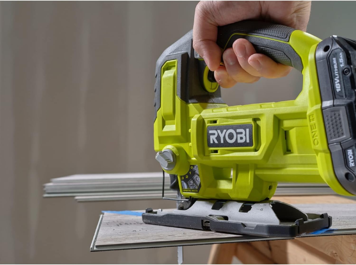 RYOBI ONE+ 18V Cordless Jig Saw (Tool Only) 18 VOLT, PCL525B, Green