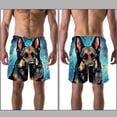 thumbnail image 3 of luoweisi Men's Beach Shorts Quick Dry Swim Trunks with Mesh Lining Sheepdog S, 3 of 5