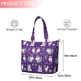 thumbnail image 4 of Purple Cartoon Unicorn Rainbow Moon Star Pattern Travel Tote Bags for Women Carry On,Large Weekender Bags for Women Travel,Multi Functional Duffle Bag for Work,Shopping,Sports, 4 of 5