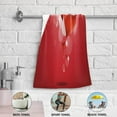 thumbnail image 4 of SKYSONIC 2 Pack Valentine Red 3D Hearts Hand Towels for Bathroom, Kitchen Towel Ultra Soft and Absorbent Decorative Fingertip Face Bath Towels for Spa & Hotel, 28.3"x14.4", 4 of 5