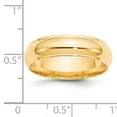 thumbnail image 3 of 14K Yellow Gold 6mm Half Round with Edge Band Ring Size 12, 3 of 7