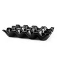 thumbnail image 6 of Ceramic 12 Cups Egg Tray - Whole Dozen Porcelain Egg Holder Container Keeper Storage Organizer Decorative Serving Dish Plate Stand Serveware for Refrigerator Fridge Countertop Display Kitchen (Black), 6 of 8