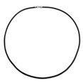 thumbnail image 3 of Bling Jewelry Womens Black Leather Cord Necklace with Silver-Plated Clasp, 3 of 4