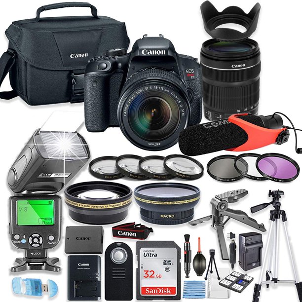 Canon EOS Rebel T7i DSLR Camera Bundle with Canon 18135mm STM Lens
