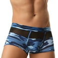 thumbnail image 4 of IWRICH Men's Mesh Sheer Boxer Shorts Camo Underwear Boxer Briefs Blue M, 4 of 5