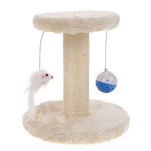 BESTOYARD Adorable Beige Cat Scratching Post for Indoor Cats with Super Sturdy Base and Design