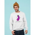 thumbnail image 2 of Dancing Eggplant Sweatshirt Men -Image by Shutterstock, Male Large, 2 of 4