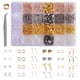 thumbnail image 5 of 3600 Uds. para hacer aretes, aretes de bricolaje, , hallazgos de aretes, aretes de silicona, anillos de salto abiertos, de suministros, 5 of 9
