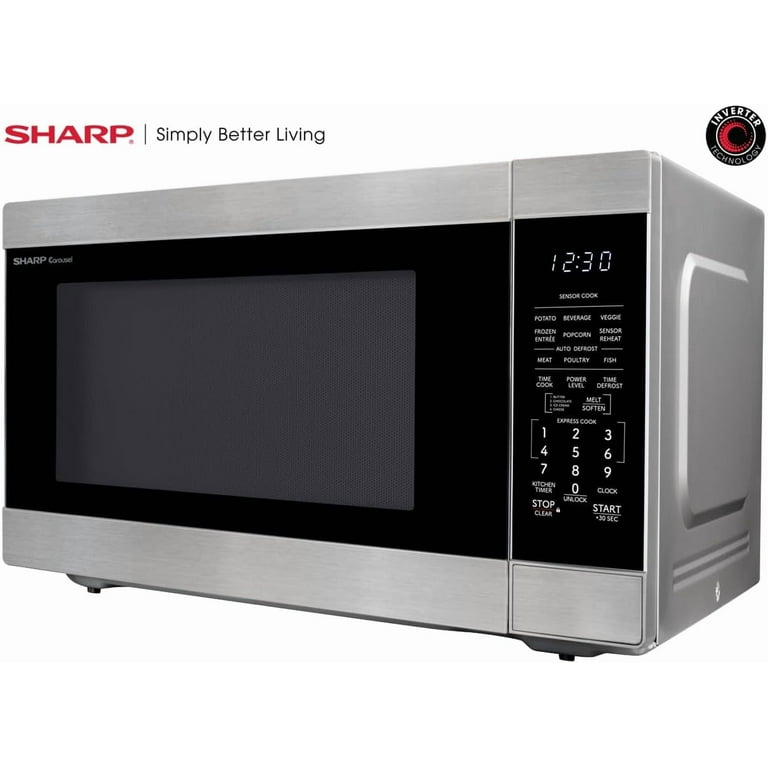 Compact Cu Ft Countertop Microwave Oven with Removable