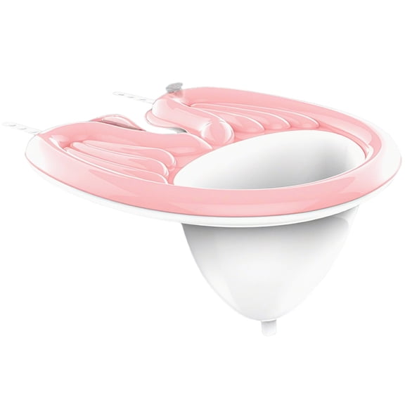 Inflatable Hair Wash Basin Set, Pink Portable Shampoo Basin with Drainage Bag, Hair Washing Tray for Elderly, Disabled, Bedridden, Pregnant, 7.1 x 2.8 x 2.4 in / 18 x 7 x 6 cm