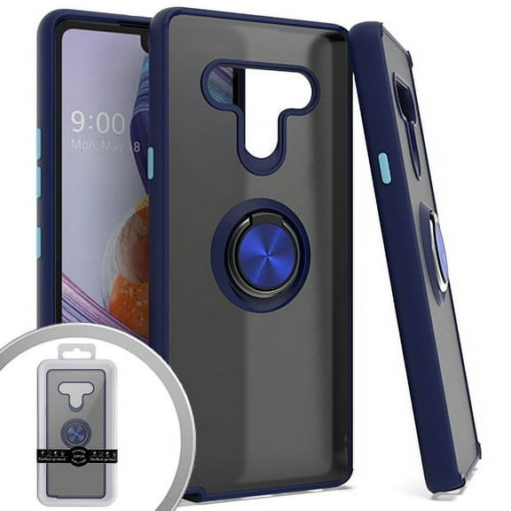 GSA Premium Matte Case with Ring Stand for LG Stylo 6 - Blue Teal