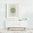 thumbnail image 2 of Green Perfect Touch - Mixed Media Abstract Geometric Minimalist Modern Art Line Art Mid-Century Modern Pastel White Framed Wall Art Print 9 x 12 inches, 2 of 3