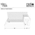 thumbnail image 5 of Tile Redi P3048lrb30kit Base'n Bench 60" X 30" Rectangular Shower Base - Nickel, 5 of 6