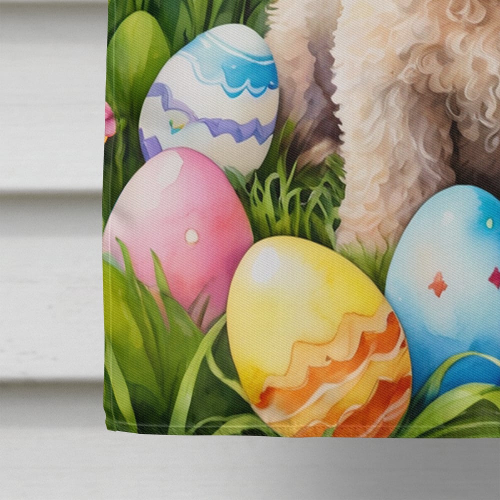 Labradoodle Easter Egg Hunt House Flag 28 in x 40 in