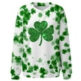 thumbnail image 2 of Xuyuer Women's Round Neck St. Patrick's Day Printed Long Sleeve Shirts Sweatshirt - Festive Holiday Graphic Pullover Top for Seasonal Parties, Gift Exchanges and Cozy Spring Summer Wear, 2 of 5