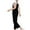 Black, variant on GSPCLAM Draswting Overalls for Women Loose Fit Fall Straight-Leg Plus Size Jumpsuits for Vacation Solid Color Soft Pants Black 3XL