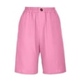 thumbnail image 6 of frariair ​Breathable Wide Leg Women's Shorts With Stretch Waistband Summer Casual Athletic Shorts Knee Length Outdoor Activities​ Pink, 6 of 9