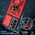 thumbnail image 4 of Galaxy A13 4G Case / A13 4G Lite Case, Samsung Galaxy A13 4G Case with HD Screen Protector, Heavy Duty Shockproof Phone Cover with Magnetic Kickstand Ring for Galaxy A13 4G, Red, 4 of 14