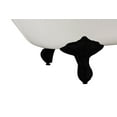 thumbnail image 5 of 67" Cast Iron R5420BL-GLD Soaking Clawfoot Tub and Tray with External Drain in Polished Gold and Matte Black Clawfeet, 5 of 10