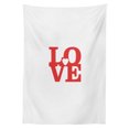 thumbnail image 3 of Ambesonne Love Tablecloth Rectangular Table Cover, Valentines Day Romance, 60"x84", Red White, 3 of 4