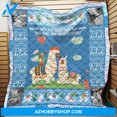 thumbnail image 2 of Blue Mama Llama Fleece Blanket, 2 of 3