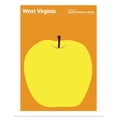 thumbnail image 1 of Great BIG Canvas | Rolled Print Collection Poster Print entitled State Posters - West Virginia State Fruit: Golden Delicious Apple, 1 of 4